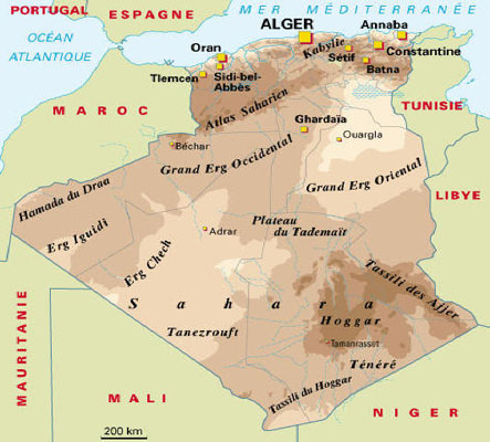 Carte algerie